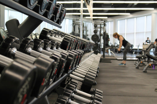 Weights in a gym