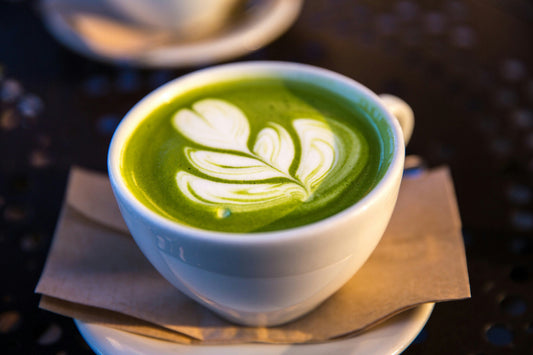 Matcha Latte Made With a Wellness Shot