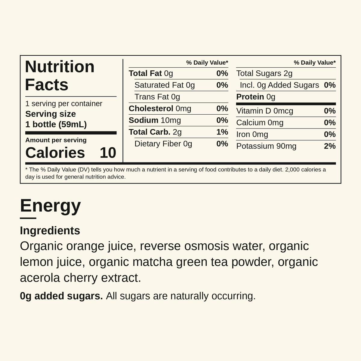 Elixir Shots Wellness Shots Energy