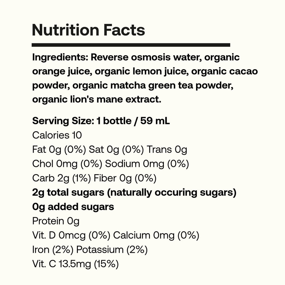 Nutrition facts and ingredients for Focus