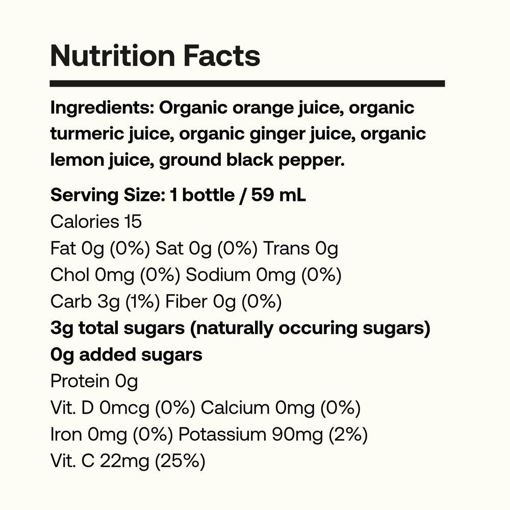 Nutrition facts and ingredients for Immunity