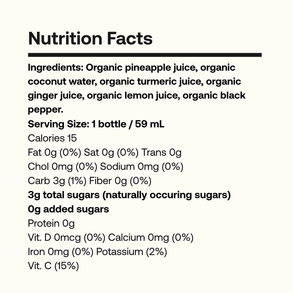 Nutrition facts and ingredients for Vitality